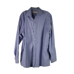 Michael Kors Dress Shirt Size 34/35 Blue Stripes‎